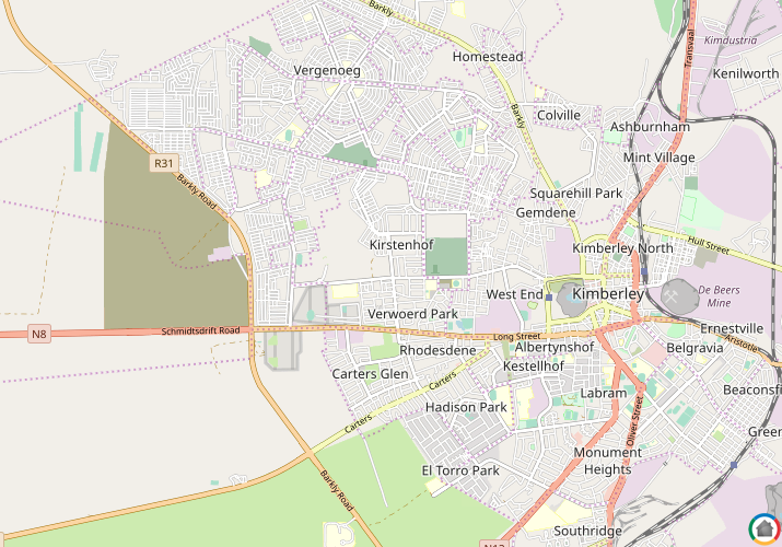 Map location of Kimberley
